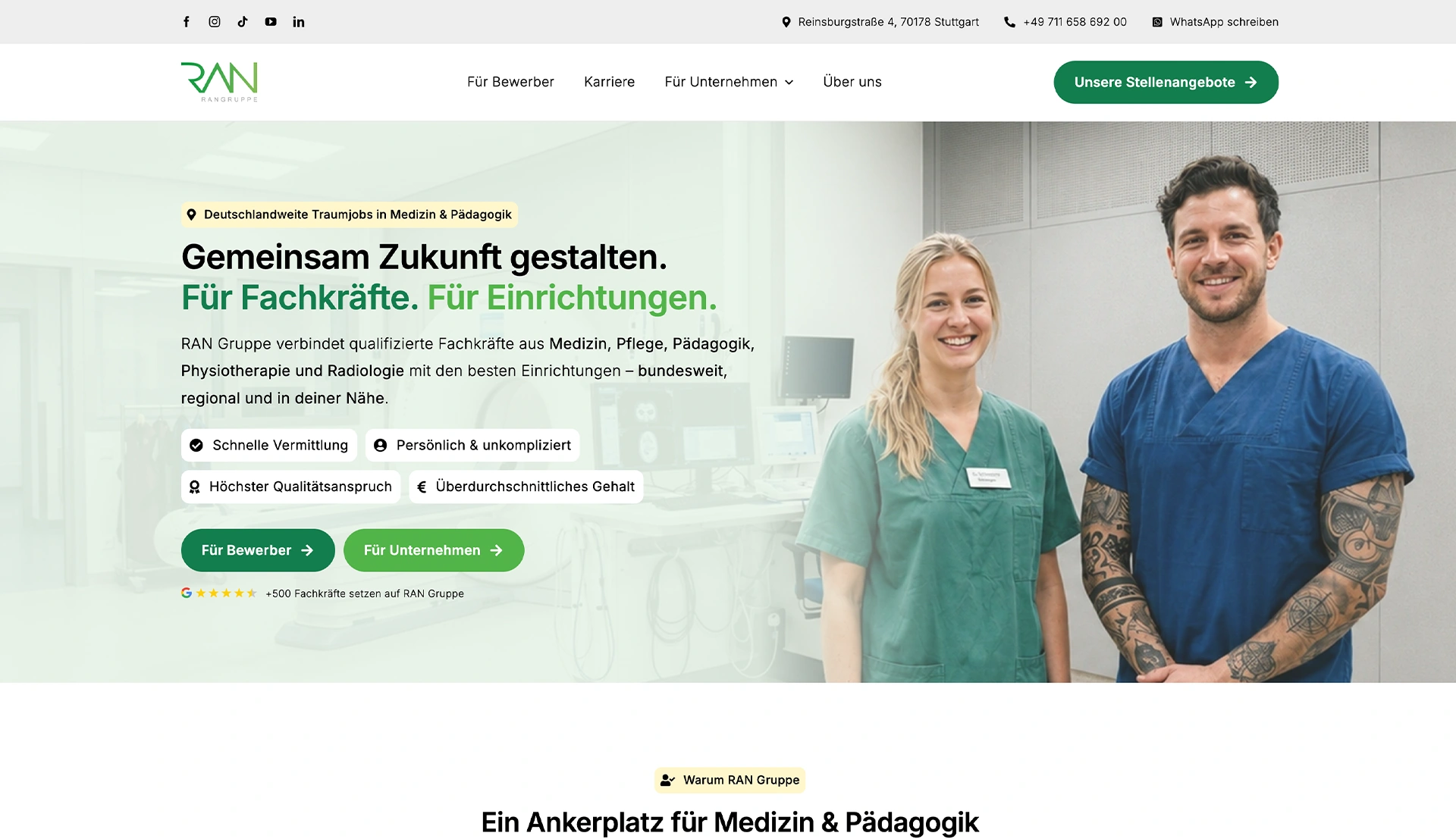 RAN Gruppe Website